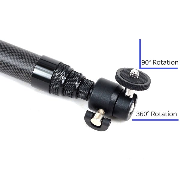 1.5m Carbon Fiber Selfie Stick Extended Monopod Pole For Insta360 X5 X4 GoPro HERO13 HERO12