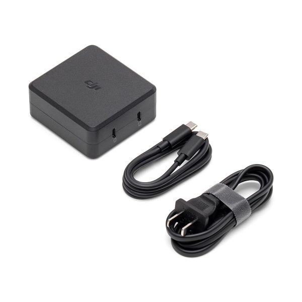 Sealed DJI 100W Desktop Charger – Dual USB‑C Fast Charge for Mavic 3/Air 3/Avata